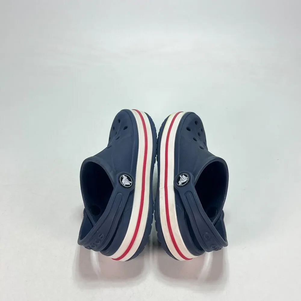 Crocs Bayaband Clogs Navy Pepper Comfortable Casual Slip On Shoes Kids Size 10